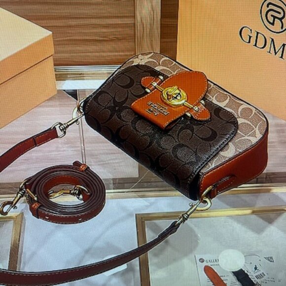 Multi Brand Women's Leather Handmade bags Coffee 796 - Picture 4 of 9